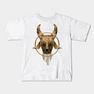 Scarecrow mask Goat Kids T-Shirt